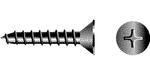 Tornillo Phillips de cabeza plana SEACHOICE acero inoxidable