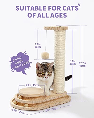 image for Made4Pets Cat Scratching Post Cat Scratcher Kitten Toys for Indoor Cat