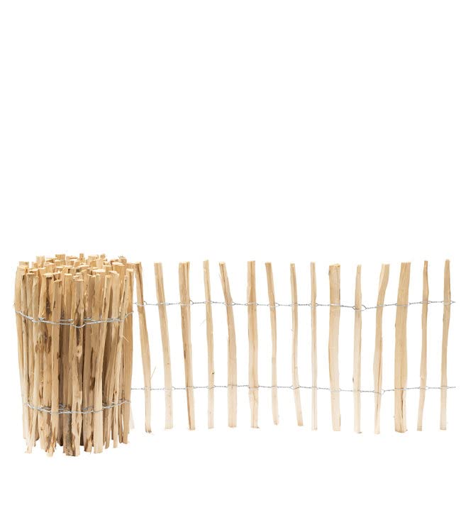 Clôture Jardin En Lattes Bois Garmix - 5 M De Long, 60 Cm De Haut, Naturelle