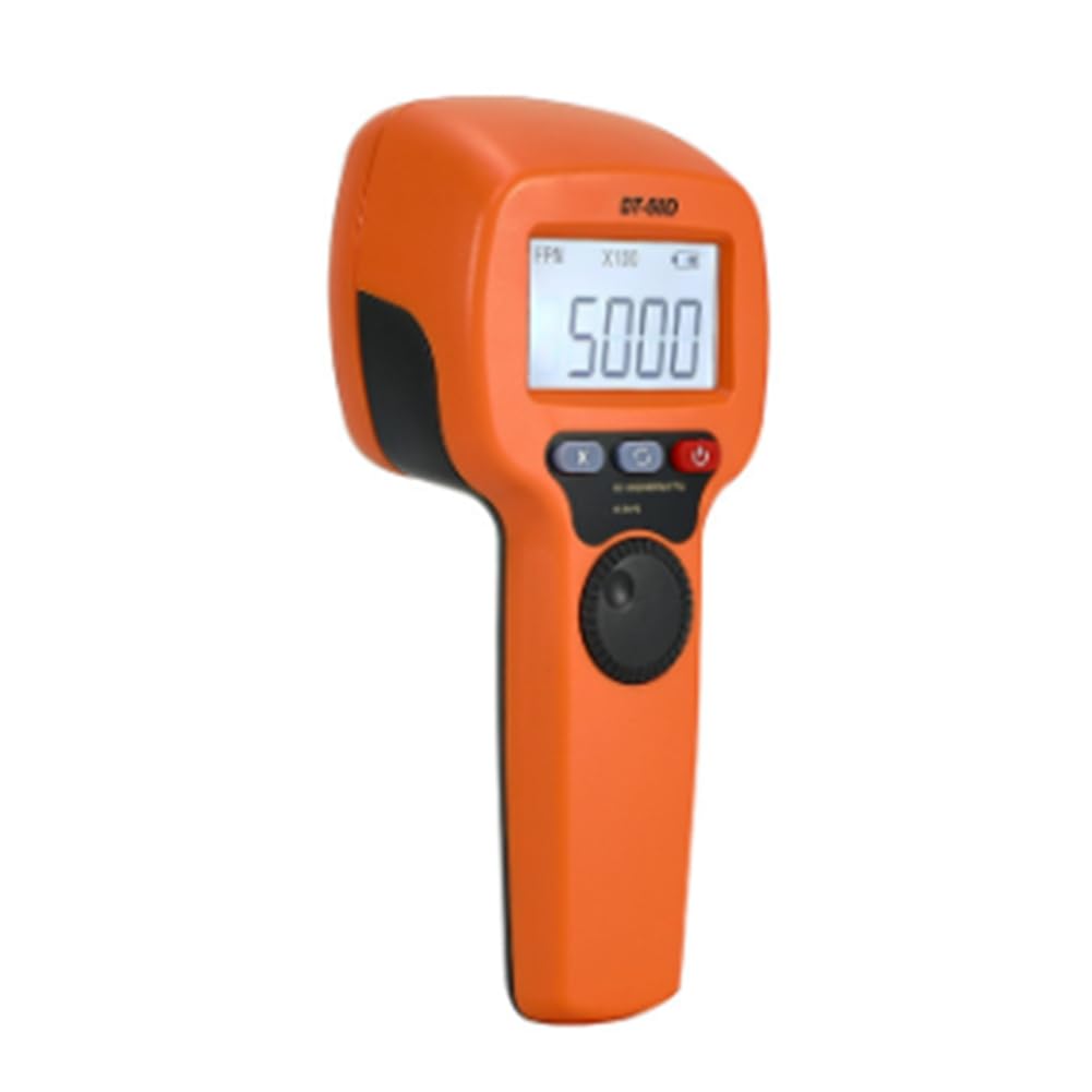 Estroboscopio Digital de Mano Que Mide Entre 60 y 49 999 RPM, Tacómetro Estroboscópico Sin Contacto, Tacómetro de Alta Precisión del 0,001%