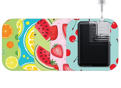 Glucomart Grip Sleeve for Mobi (5 Count) – Pair with Glucomart Mobi Stickers, Waterproof & Hypoallergenic (Fruits Variety Pack) (Mobi Sleeve)