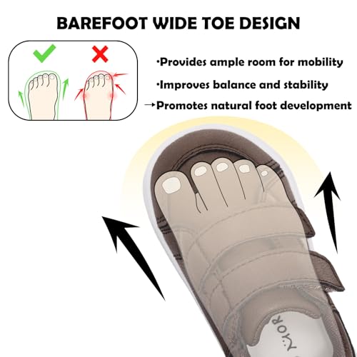 MORENDL Wide Toe Box Shoes Toddler Barefoot Shoes Baby Walking Shoe Boy Girl Non-Slip Zero Drop Minimalist Sneakers Comfort Tennis Outdoor Activities2