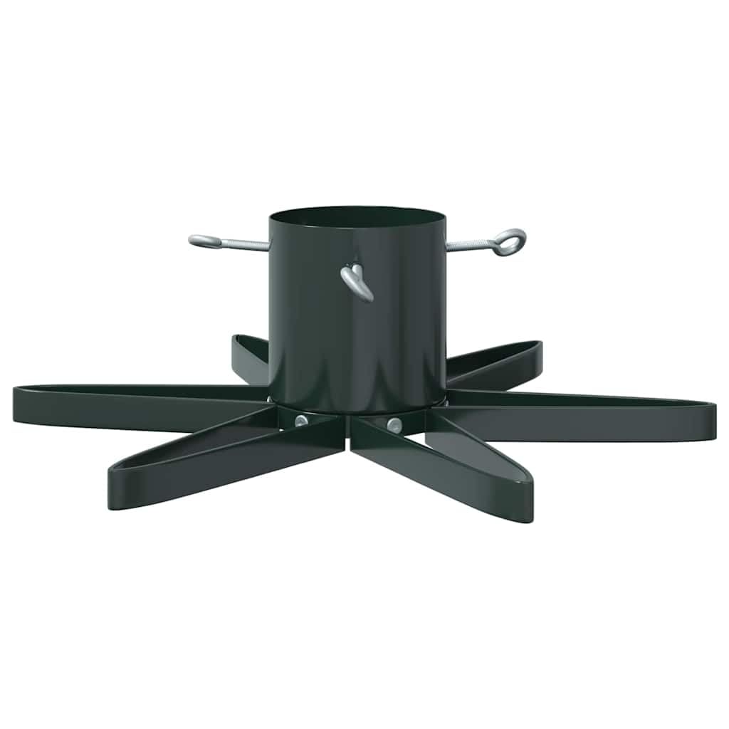 vidaXL Pied de Sapin de Noël 1.73 Vert 50 x 50 x 15,5 cm Acier, Support d'arbre en étoile, Moderne, Durable pour Les fêtes, Design Minimal pour intérieur et extérieur