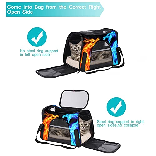 Sac de transport chat et chien impression dragon bleu rouge - 6