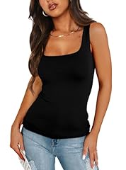 C Double Layer Tank Tops Black