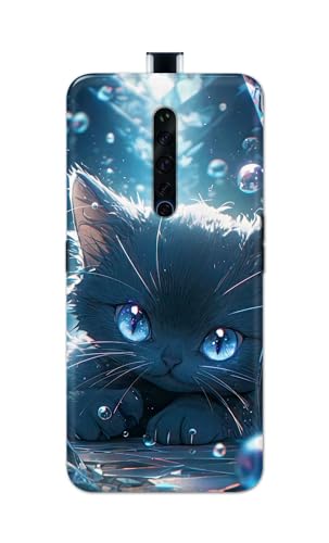 Image of Printed Hard Back Cover Case for Oppo Reno2 Z | Oppo Reno2 F Back Cover (Cute Cat) -1111