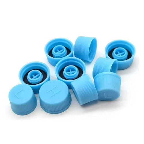 Titgoes Pack-10 Car Air Conditioner Dustproof Valve Cover,Car AC Low Pressure Port Caps and High Pressure AC Caps, Car Air Conditioner Accessories, Universal for Most Cars (Blue)