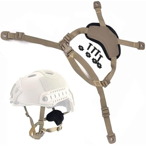 H World Shopping Helmet General Suspension Lanyard Chin Strap with Bolts and Screws for Fast ACH MICH IBH Helmet DE Cover