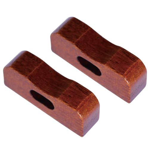 若兆 箸置き まくら 漆 天然木 2個セット 約1.1×4cm ブラウン H-77