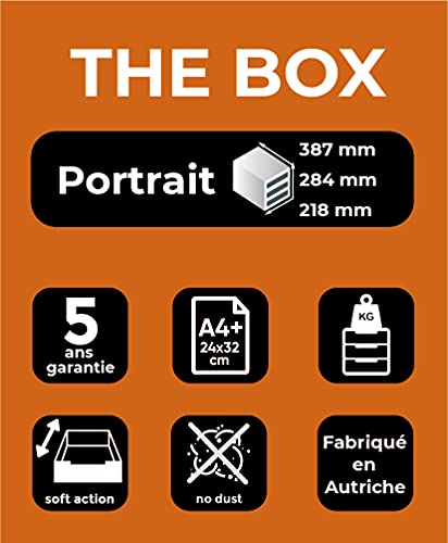 Caisson 5 tiroirs fermés Exacompta THE BOX block de rangement de bureau A4+