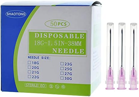 50Pack Industrial Dispensing Needle Accessories Plastic Syringes 18ga Needles