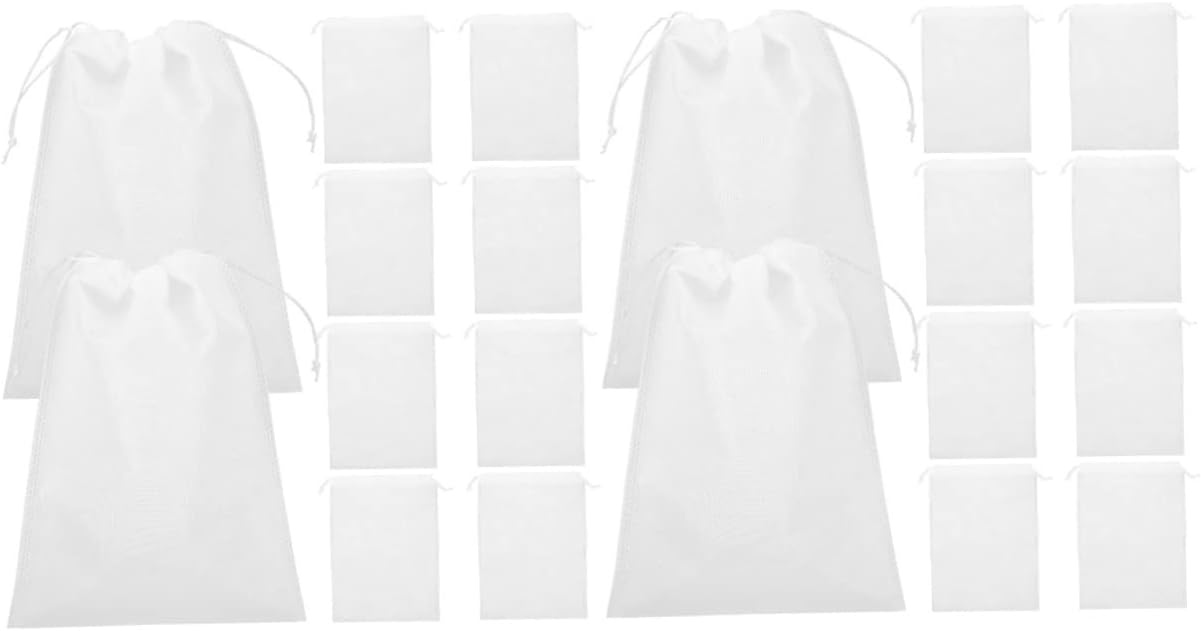 CALLARON 20pcs Travel Drawstring Shoe Bags for Storage Washable and Reusable Shoe Holders for Men and Women