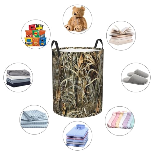 Panier à linge avec poignées de transport imperméable camouflage