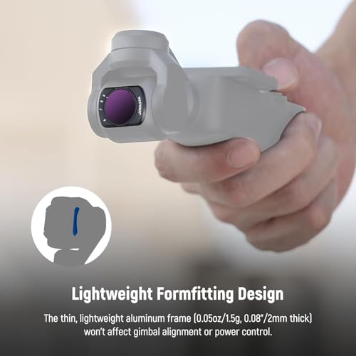 Image of NEEWER Variable ND64-512 Filter Compatible with DJI Osmo Pocket 3 / Pocket 4 / Xtra Muse, HD Magnetic Adjustable ND Filter with 6-9 Limited Stops & 2 Screen Protectors