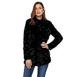 VERO MODA Damen Vmcurl High Neck Faux Fur Jacket Noos Jacke, Schwarz, XS EU