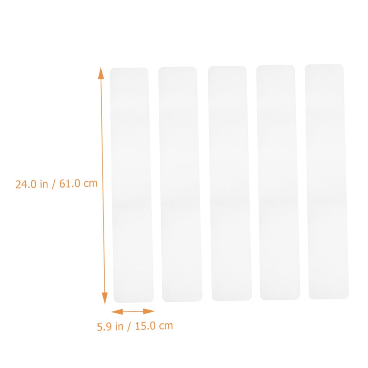 Tiras de Escalera Antideslizantes Transparentes, 10 Piezas Peva | Seguridad para Suelo en Escaleras y Ladders, Adhesivo de 10 Unidades, Formato Limpio y Discreto