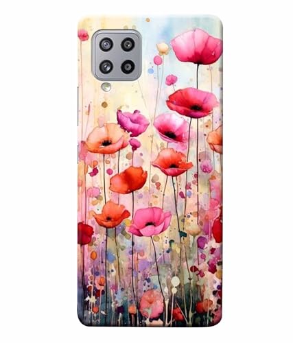 Image of Printed Hard Back Case Cover & Compatible for Samsung Galaxy F22 / Samsung Galaxy M22 | Vintage Flower Art (Multicolor) - D1183