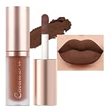 evpct 1Pcs Dark Brown Matte Liquid Lipstick Lip Gloss Glossy Set for Black Women 24 Hour Silky Velvet Lipstick labiales matte larga duracion mate 24 horas originales 04#