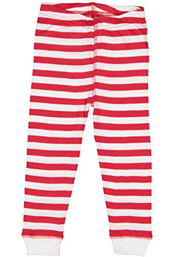RABBIT SKINS - Baby Rib Infant Pajama Pants, Red & White Stripe/White, 18 Months