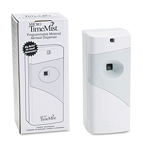 TimeMist Micro Ultra Concentrated Metered Aerosol Dispenser, 3 Width x 3 Depth x 7 Height, White/Gray (1041TM1)