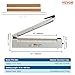 VEVOR Impulse Sealer 16 inch, Manual Heat Sealing Machine with Adjustable Heating Mode, Aluminum Shrink Wrap Bag Sealers for Plastic Mylar PE PP Bags, Portable Poly Bag Sealer with Extra Replace Kit