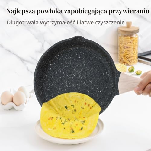 Kordisen Patelnia z Powłoką Nieprzywierającą i Pokrywką, 32 cm, Patelnia Indukcyjna, Zdrowa i Nietoksyczna, bez PFOA
