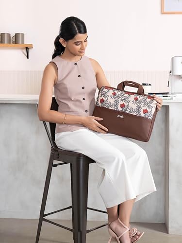 Image of ZOUK Arin Laptop Bag | Slim & Stylish Laptop Bag for Women Office Use | Fits 15.6+ Inch Laptop | Padded Compartment Fits up to 17 Inch Laptop | Water-Resistant | Lightweight