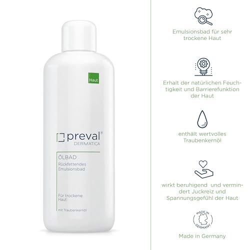 preval® ÖLBAD 500 ml | Rückfettendes Emulsionsbad für trockene und empfindliche Haut