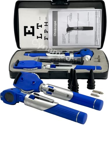 Blue Otoscope Set -LED Otoscope/School Kit-CYNAMED