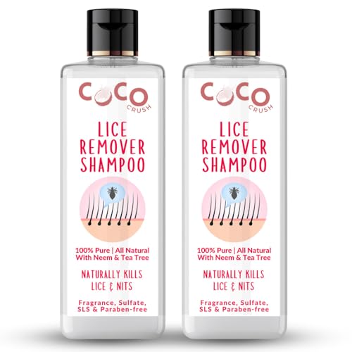 Image of Coco Crush Ayurvedic Anti Lice Shampoo | Kills Lice, Eggs & Nits 100% Naturally | Single Wash Treatment, Safe for Kids | With Neem & Tea Tree Extracts | Paraben & Sulphate Free (400ML (2 * 200ML))
