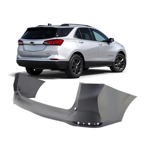 Image of FitParts For Chevrolet Equinox 2018-2024 Rear Upper Bumper Cover | Primed, With Blind Spot Brackets, Ready to Paint, OEM 84256328, GM1114120