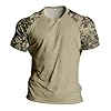 Rrongwn Camouflage T-Shirt Men's Rundhlas Camouflage Sports Shirt Breathable Muscle Shirt Classic Slim Fit Tee Train Camo T-Shirt Short Sleeve Gym Shirt, khaki, M #4