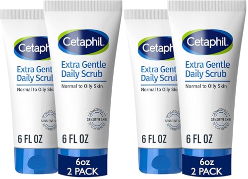 Cetaphil Exfoliating Face Wash,Extra Gentle Daily Face Scrub,Gently Exfoliates & Cleanses,For All Skin Types,Non-Irritating & Hypoallergenic,Suitable For Sensitive Skin,6 Fl Oz,(Pack of 4) - image 1