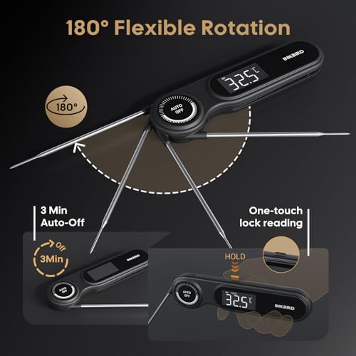 5 Sekunden mit Bluetooth-App-Alarm. - Detailansicht von Inkbird IHT-21K Thermometer Deal – Dealfoxx.de