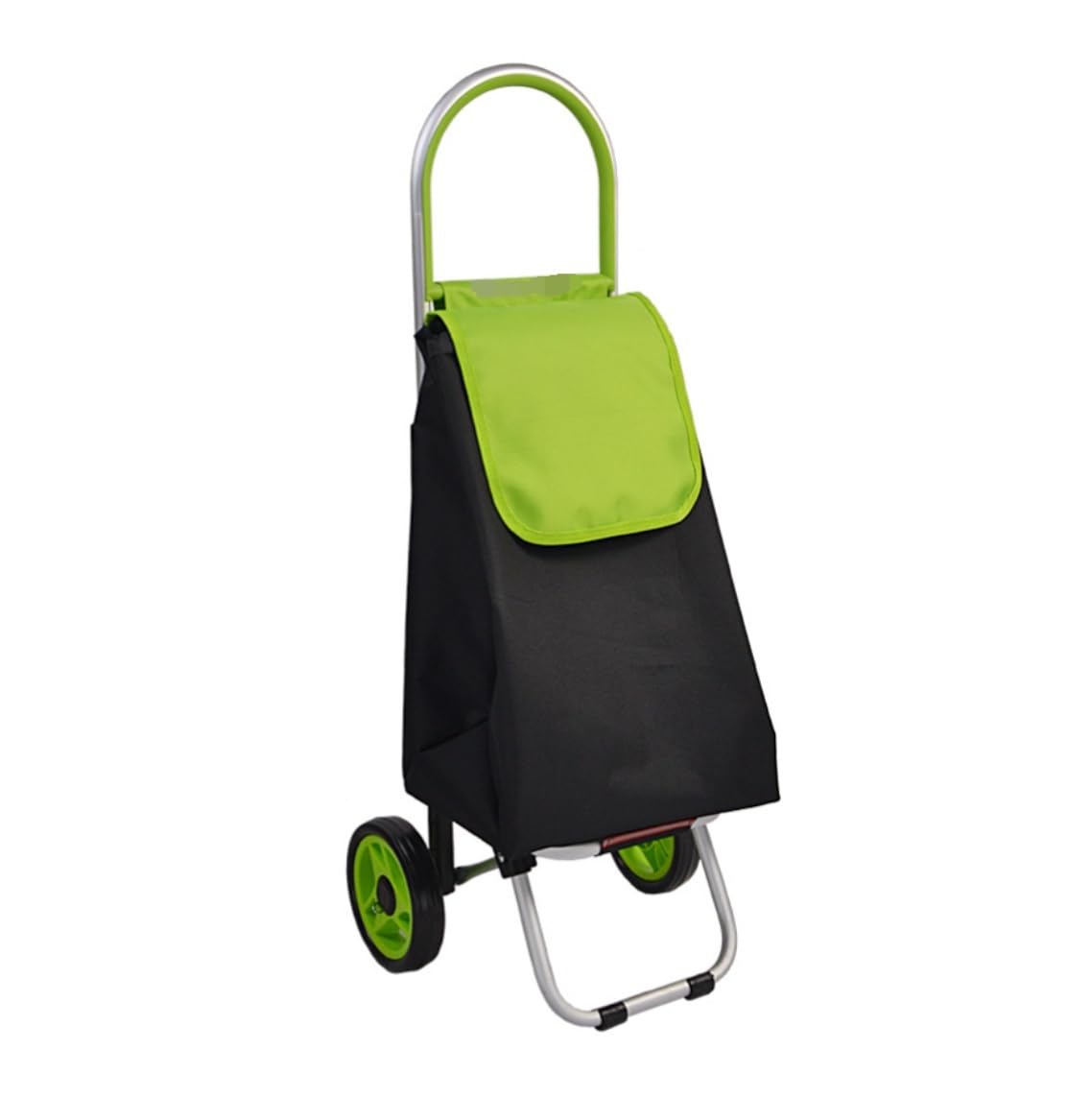 Shopping Trolley Folding Shopping Trolley With 2 Wheels Cart Home Portable Supermarket Elderly Utility Cart(Grün)