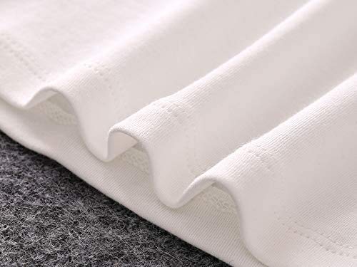 Baby Girl Boy Kids Blouses Long Sleeves Solid Color Doll Collar T-Shirt Top Botton (White, 5-6T)4