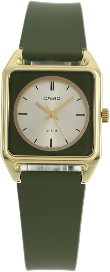 Amazon | CASIO STANDARD MTP-B170-3E スクエア ゴールド グリーン