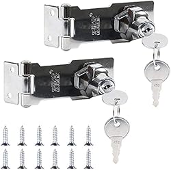 Cerradura Con Candado HUSZZM 2 Piezas Cerradura de Cerrojo con Llave cerradura de armario con llave Cerradura de Armario Seguridad Cerrojo Cerradura con Llave Tornillo Gabinetes Cajón Buzón Archivo Oficina(3 Pulgadas)
