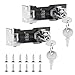 Price comparison product image HUSZZM 2Pack Keyed Hasp Lock Shed Lock Heavy Duty Hasp and Staple with Padlock Door Lock Hasp with 2 Keys Twist Knob Keyed Locking Hasp Safety Door Clasp for Bedroom Shed Garden Gate Cupboard 3 Inch