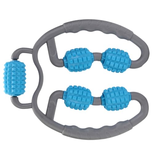 Masajeador de piernas azul para usar después del gimnasio y fitness en casa
