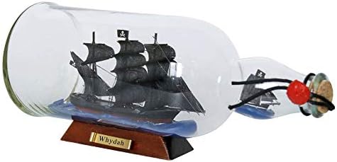 Miniatura 2 de Hampton Nautical Whydah Gally Modelo Ship in a Glass Bottle 11" - Decoración de habitación pirata - Barco de madera