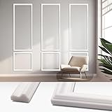 JZHLLA 30 Piece Peel & Stick Wall Molding Kit, Pre-Cut Wainscoting Panels with Self-Adhesive Trim, Easy Install Wall Decor for Office Home Bedroom Living Room