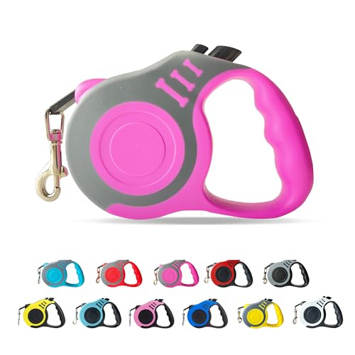 LIEVUIKEN Retractable Dog Leash Automatic Telescopic Tractor Dog Tape, Pet Tape 10/16 FT Durable and...