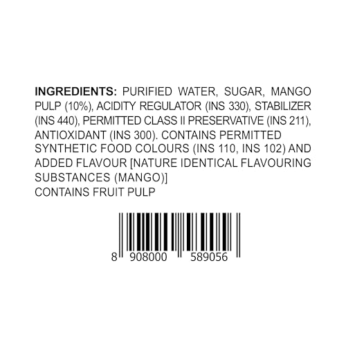 Image of Bindu Sipon Delightful Mango Fruit Flavoured Refreshing Summer Drink- 250 Ml Pet Bottle (Pack of 30)