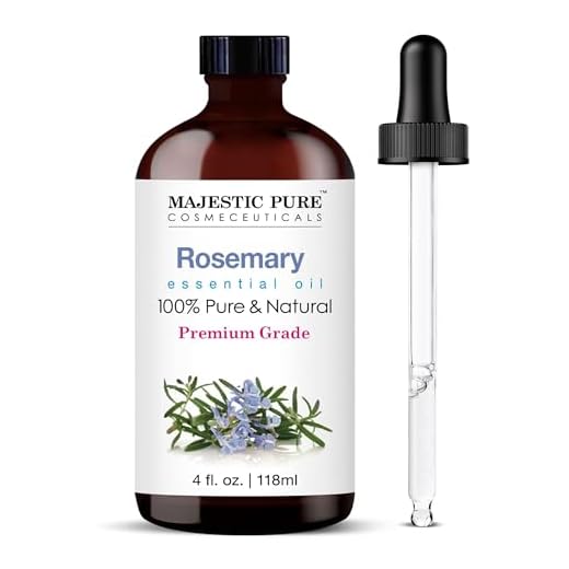 MAJESTIC PURE Rosemary Essential Oil | 100% Pure and Natural Rosemary Oil | Premium Grade Essential Oils for Hair Care, Home Diffusers, Skin, Aromatherapy, Massage and Humidifiers | 4 Fl Oz