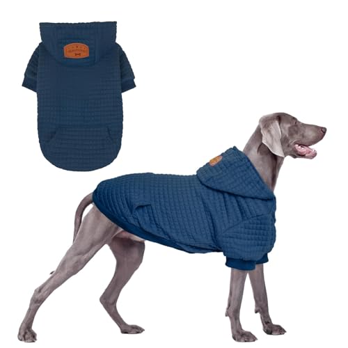 Image of BEAUTYZOO Dog Hoodies Sweater for Large Dogs,Waffle‑Like Laminated Pet Coat