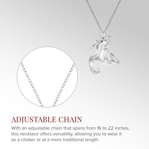 Bolenvi Dangling Dog Pendant Necklace, 925 Sterling Silver Jewelry, 16-22" Adjustable Chain, Pet Dog Charm Necklace for Women3