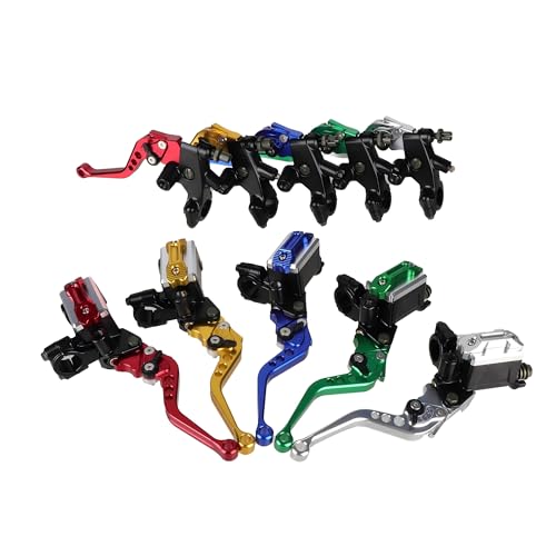 Levier d'embrayage et de frein moto vert pour guidon de 22mm