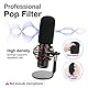 SUNMON für HyperX QuadCast Pop-Filter Windschutz, Mikrofon Schaumstoff Windschutz zur Geräuschreduzierung, verbesserte Klangqualität, Mikrofon Windschutzscheibe Pop-Filter für HyperX QuadCast S