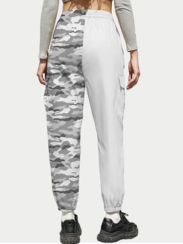 Image of Cromoncent Girls&Womens Cargo Pants Elastic Waist Lightweight Outdoor Jogger Pants, 6 Years - XX-Large